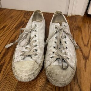 White Lace-Up Converse
